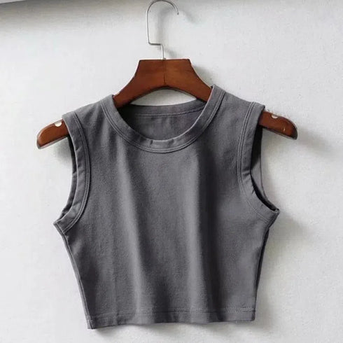 Vintage Style Cropped Tank Top for Women