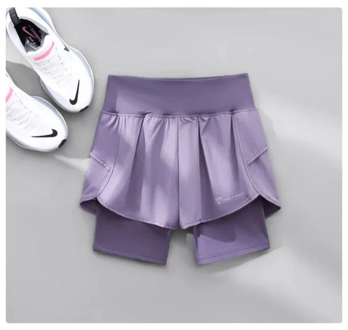 High Waist 2 in 1 Yoga Shorts for Women