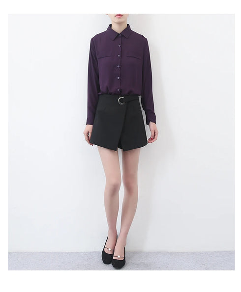 Simple Solid Color Loose Women's Chiffon Shirt Tops 2023 New Long Sleeve Casual Elegance Woman Blouses Lady Office Shirt Clothes