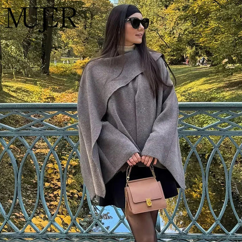 MUJER 2025 Asymmetrical Cropped Women's Coat