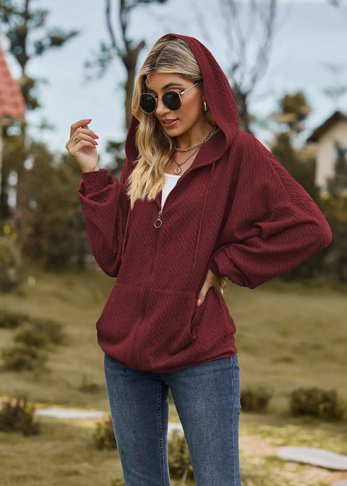 Hooded Zip-Up Sweatshirt for Women
