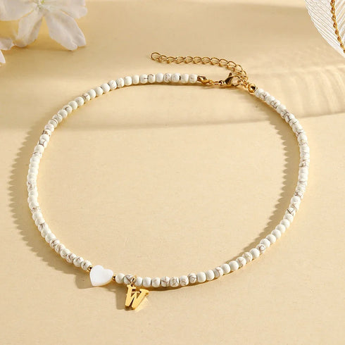Personalised Bohemian Choker Necklace with Heart Pendant