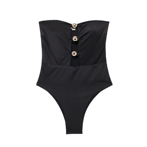 Black Off-Shoulder Bodysuit for Summer Nights