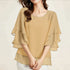 ZANZEA Women's Chiffon Blouse with Ruffled Detail