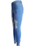 Women's Ripped Slim Fit Jeans in Blue