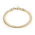 Stainless Steel Snake Chain Bracelet with Gold Charm