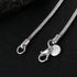 925 Sterling Silver Solid Snake Chain Necklace 40-75cm