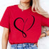 Women’s Heart Design Casual T-Shirt