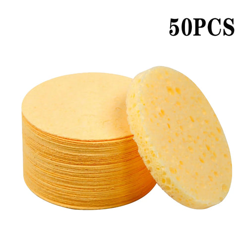 Compress Face Wash Puff - Natural Wood Pulp Sponge
