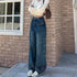 Women's High Waist Wide Leg Denim Jeans in Navy