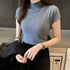 Knitted Turtleneck Pullover Sweater for Women