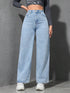 Wide Leg High Waist Denim Jeans for Women