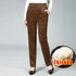 Plus Size High Waist Fleece Pencil Pants for Autumn/Winter