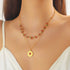 DIEYURO Double-layer Red Heart Necklace