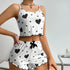 Heart Women Pajamas Set Shorts Sleepwear Love Print Top