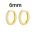 Stainless Steel Link Chain Hoop Earrings with Zirconia