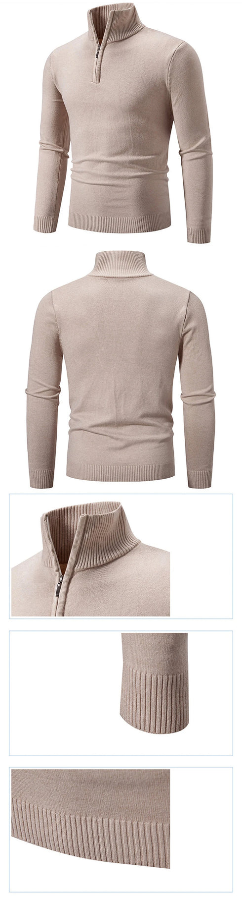 Lightweight Men's Quarter Zip Pullover Sweater
