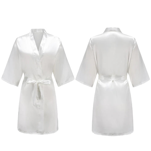 Women's Satin Short Robes for Bridesmaids and Parties
