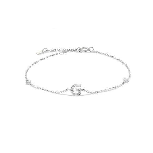 Personalised 925 Sterling Silver Initial Charm Bracelet