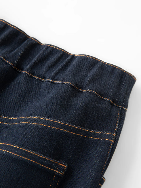 DUSHU Plus Size Women's Double-Layered Fleece Lined Jeans