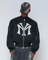 Unisex Black Zip-Up Hoodie with Embroidery Detail