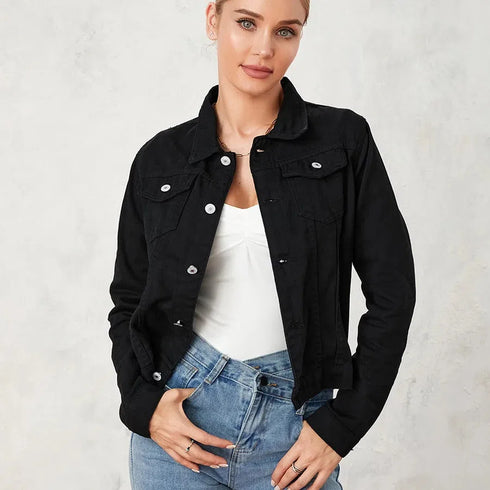 Cropped Denim Jacket for Women