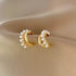 Light Luxury Imitation Pearl Drop Earrings for Women