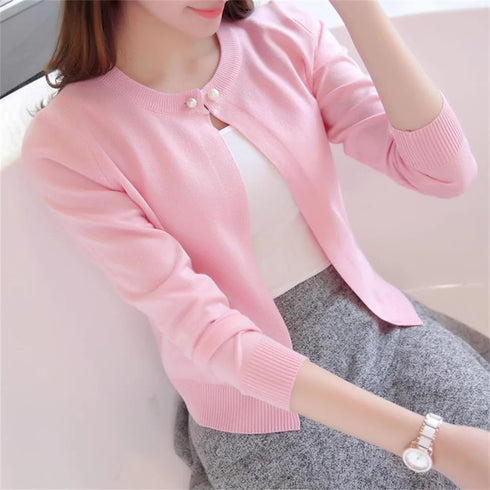 Women’s Lightweight O-Neck Cardigan in Various Colours