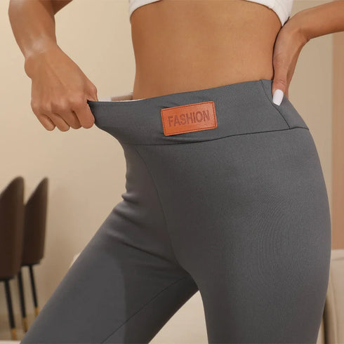 High Waist Fleece-Lined Warm Leggings for Women