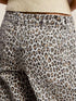 Women's Leopard Print Straight Leg Denim Jeans