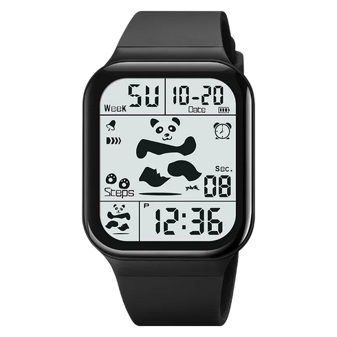 SKMEI Panda Pattern LED Digital Watch for Women