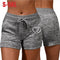 Women’s Summer High Waist Printed Sports Shorts with Pockets for Casual Fitness Running and Lounge Wear