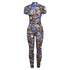 Colorful Print Backless Jumpsuit for Women