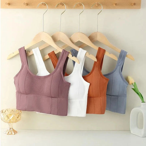 Women Seamless Sports Bra Breathable Crop Top Slim Vest