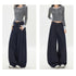Girls High Waist Wide Leg Denim Jeans in Blue