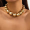 Exaggerated Goth Big Ball Bead Choker Necklace