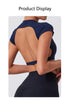 Ctenkevet Women's Yoga Crop Top with Back Detail