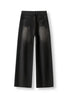 High Waist Loose Fit Black Denim Trousers for Women