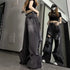 Vintage Black Ripped Wide Leg Jeans for Women