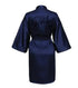 Team Bride Satin Robe with Black Letters