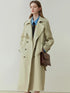 Classic Double-Breasted Mid-Length Trench Coat for Women