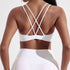 Solid Colour Cross Back Sport Bra for Women