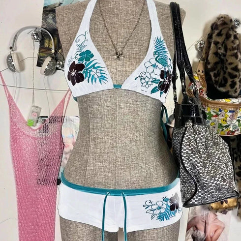 Floral Print Two-Piece Bikini Set