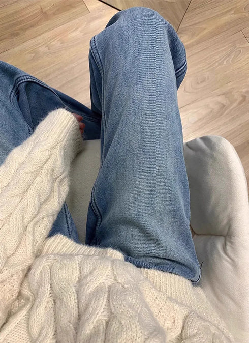 Women's High-Waisted Wide Leg Jeans