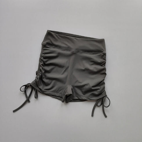 High Waisted Sexy Fitness Shorts with Drawstring Straps
