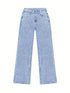 Plus Size Wide Leg Denim Jeans for Women