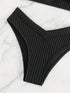 Black Lace-Up Bikini Set
