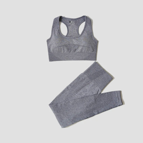 WAREBALL Women's Yoga Set - Long Sleeve Crop Top & Leggings