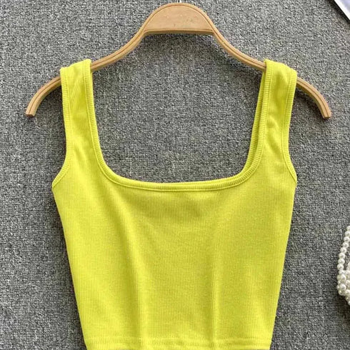 Tank Top Women Sexy Backless Y2K Slim Fit Crop Blouse