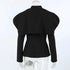 Elegant Black Blazer with Gold Buttons
